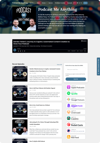 Podcast Website